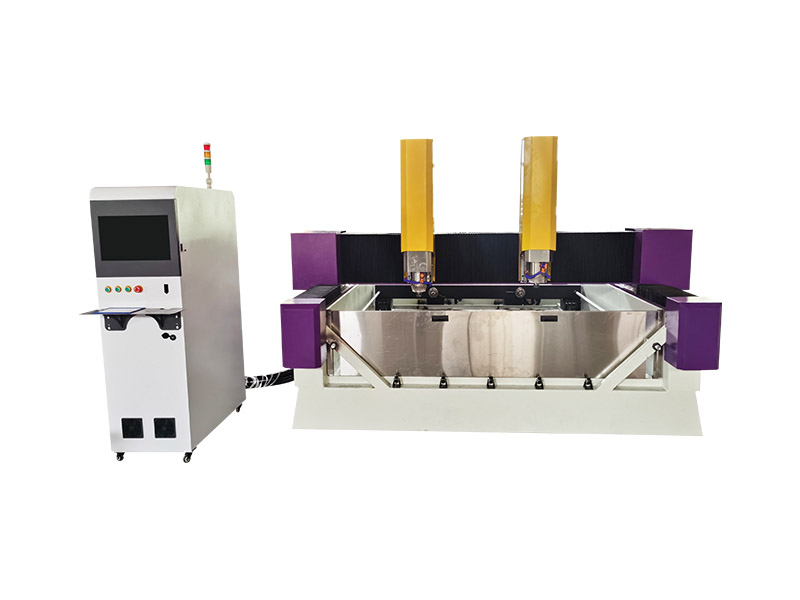 LD1825雙頭獨立圓柱平面一體石材雕刻機